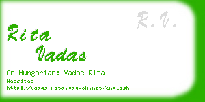 rita vadas business card